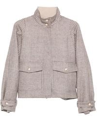 Agnona - Houndstooth Pocket Jacket - Lyst