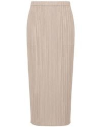Pleats Please Issey Miyake - Pleats Please Basics Skirt Greige - Lyst