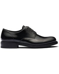 Prada - Derbies en cuir brossé - Lyst