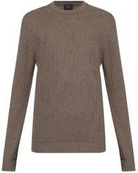 Brioni - Cable-Knit Ribbed Sweater - Lyst