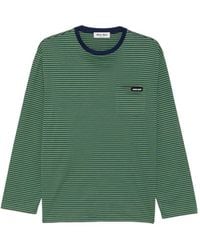Miu Miu - T-Shirt Rayé À Patch Logo - Lyst