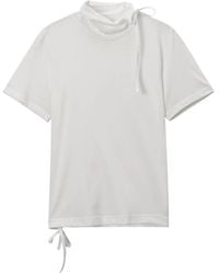 Yohji Yamamoto - T-Shirt mit Schleifenkragen - Lyst