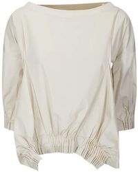 #MSM - Asymmetric Pleated Blouse - Lyst
