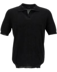 Tagliatore - Fine-Knit Polo Shirt - Lyst