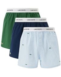 Lacoste - Drie Boxershorts Met Logoband - Lyst