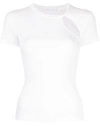 Helmut Lang - Asymmetric Short-Sleeve Top - Lyst