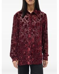 Ann Demeulemeester - Andre Overhemd Met Bloemen-Devoré - Lyst