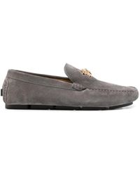 Versace - Medusa-motif Leather Loafers - Lyst
