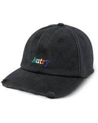 Autry - Distressed Embroidered-Logo Baseball Cap - Lyst