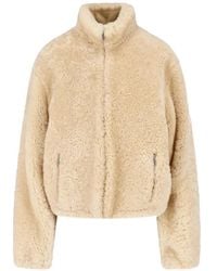 Miu Miu - Shearling Blouson Jacket - Lyst