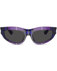 Burberry - Checkered Cat-eye Sunglasses - Lyst