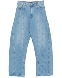 Mugler - Panelled Cotton Jeans - Lyst