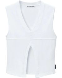 Alexander Wang - Top con cuello en V - Lyst