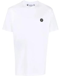 Philipp Plein - T-Shirt Mit Logo-Patch - Lyst