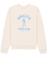 Sporty & Rich - Ny Running Club Cotton Sweatshirt - Lyst