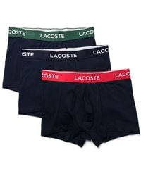 Lacoste - Set di 3 boxer con banda logo - Lyst