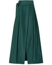 Pinko - Pleated Tie-Belt Maxi Skirt - Lyst