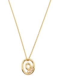 Missoma - Pearl-Embellished Initial Pendant Necklace - Lyst