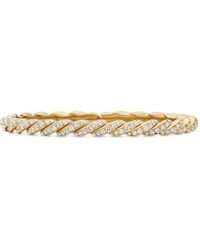 David Yurman - 18Kt Sculpted Cable Flex Bracelet (5Mm) - Lyst