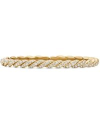 David Yurman - 18Kt Sculpted Cable Flex Bracelet (5Mm) - Lyst