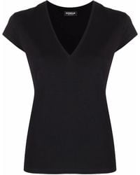 Dondup - V-Neck Cotton T-Shirt - Lyst