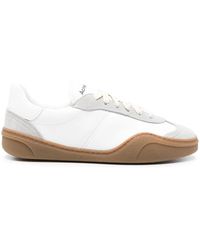 Acne Studios - Leren Sneakers Met Vlakken - Lyst