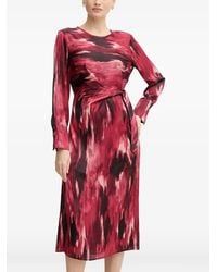 Joseph Ribkoff - Tie-Waist Printed Dress - Lyst