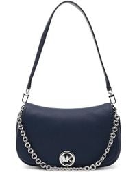 Michael Kors - Medium Nolita L Eather Chain Logo Shoulder Bag - Lyst