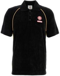 CASABLANCA - Rib Velour Raglan Polo - Lyst