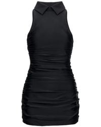 MEDEA - Ruched Collared Mini Dress - Lyst