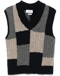 Thom Browne - Kabelgebreide Spencer Met Patchwork - Lyst