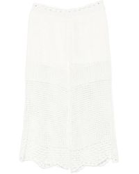 IRO - Crochet-Knit Scalloped-Hem Trousers - Lyst