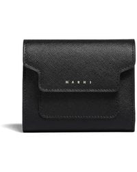 Marni - Portefeuille En Cuir À Logo Imprimé - Lyst