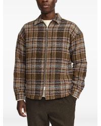 Revolution - Check-Pattern Zipped Shirt Jacket - Lyst