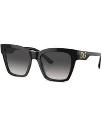 Dolce & Gabbana - Gafas de sol con montura cuadrada y logo DG - Lyst