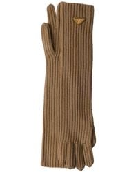 Prada - Wool Knit Gloves - Lyst