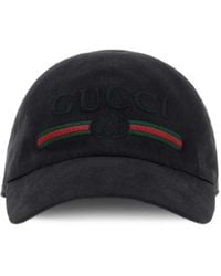 Gucci - Web-Stripe Embroidered Baseball Cap - Lyst