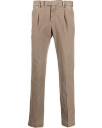 PT Torino - Straight-leg Cotton-lyocell Trousers - Lyst