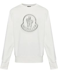 Moncler - Felpa Con Logo Effetto Sfumato - Lyst