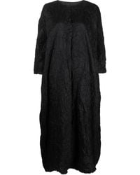 Daniela Gregis - Midikleid Aus Seide Mit Knitteroptik - Lyst