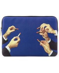 Seletti - Lipstick Print Laptop Case - Lyst