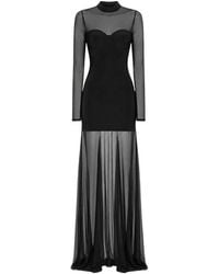 OW Collection - Kya Mesh-Panel Maxi Dress - Lyst