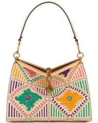 Etro - Medium Vela Bag With All Over Floral Embroidery - Lyst