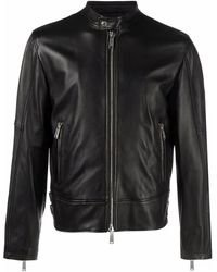 DSquared² - ディースクエアード ジップ レザージャケット - Lyst