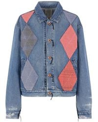 Kuro - Argyle Sashiko Denim Jacket - Lyst