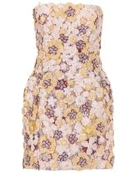 Costarellos - Sierra Appliquéd Embroidered Tulle Mini Dress - Lyst