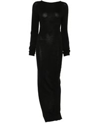 Rick Owens - Easy Side-Slit Knitted Maxi Dress - Lyst