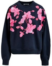 Essentiel Antwerp - Flower-Pattern Sequin-Embellishment Sweatshirt - Lyst