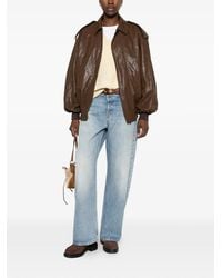 NINA 14.7 - Oversized Epaulette Bomber Jacket - Lyst