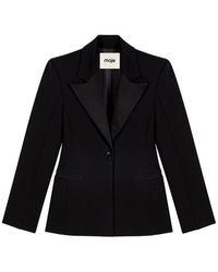 Maje - Blazer Sartoriale Con Revers Satinati - Lyst